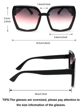  Óculos de Sol Femininos Kalie de  Degradê, Proteção UV400