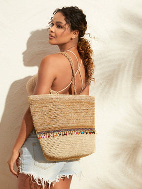  Bolsa Evile Casual, Bolsa Trançada Grande