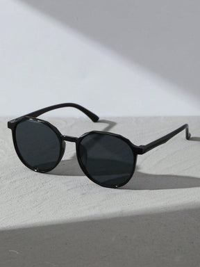  Óculos de Sol Feminino Julia Preto Geométrica Proteção 400 UV