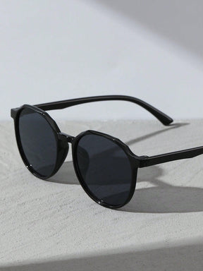  Óculos de Sol Feminino Julia Preto Geométrica Proteção 400 UV