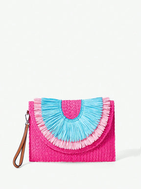  Bolsas Clutch Femininas, Bolsa de Palha, Moda, Elegante, Simples, Personalizada