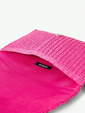  Bolsas Clutch Femininas, Bolsa de Palha, Moda, Elegante, Simples, Personalizada