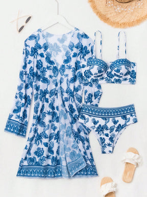 Saída de Praia Fabi Conjunto de Maiô Bikini com arame 