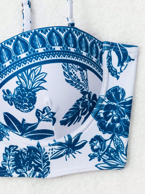 Saída de Praia Fabi Conjunto de Maiô Bikini com arame 