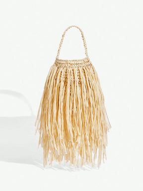  Bolsas de Alça Superior para Simples, Elegante, Versátil, Palha