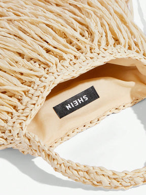  Bolsas de Alça Superior para Simples, Elegante, Versátil, Palha