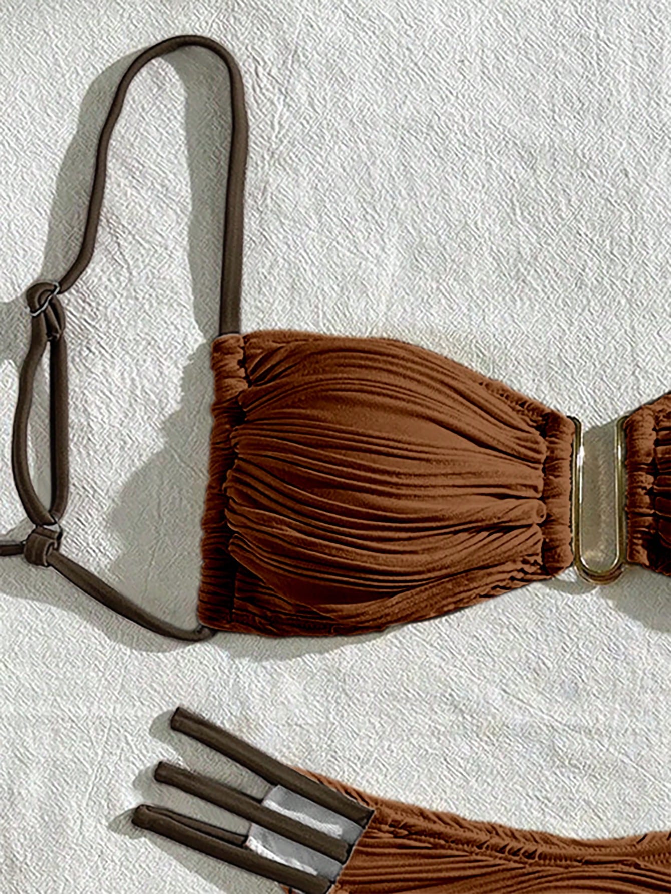  Conjunto de Maiô Bikini Nicole Sensual com Franzidos de 