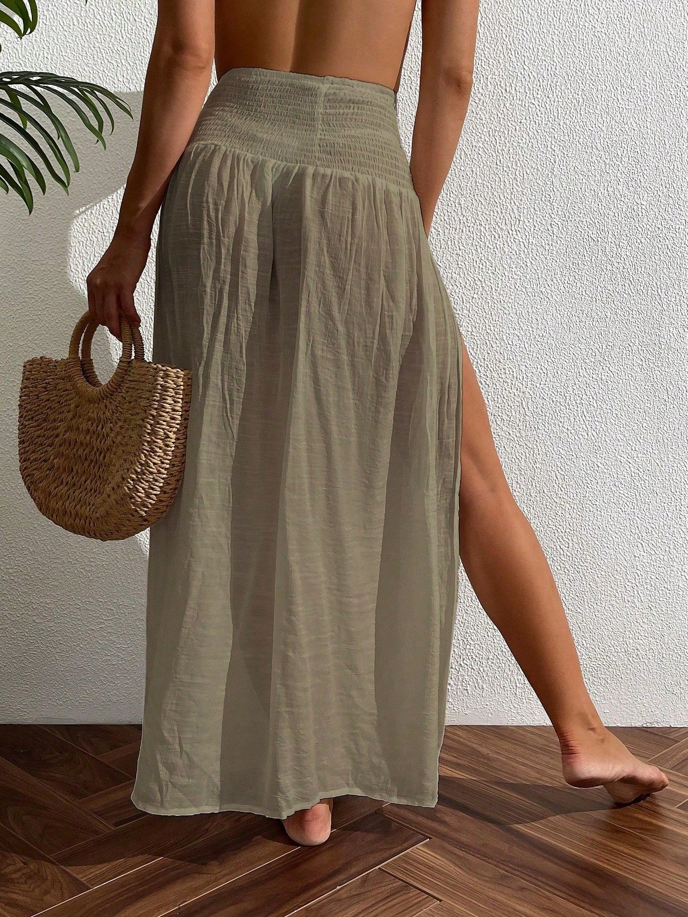  Saia de cobertura Alice coxa dividida