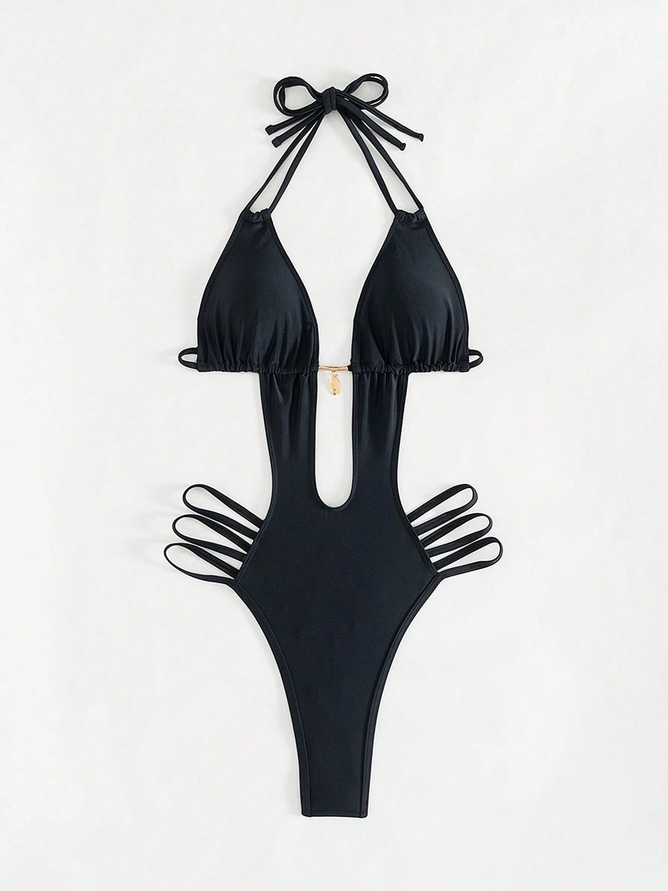 Maiô Feminino Decotado e Costas Vazadas