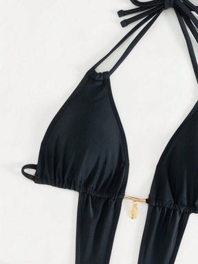 Maiô Feminino Decotado e Costas Vazadas