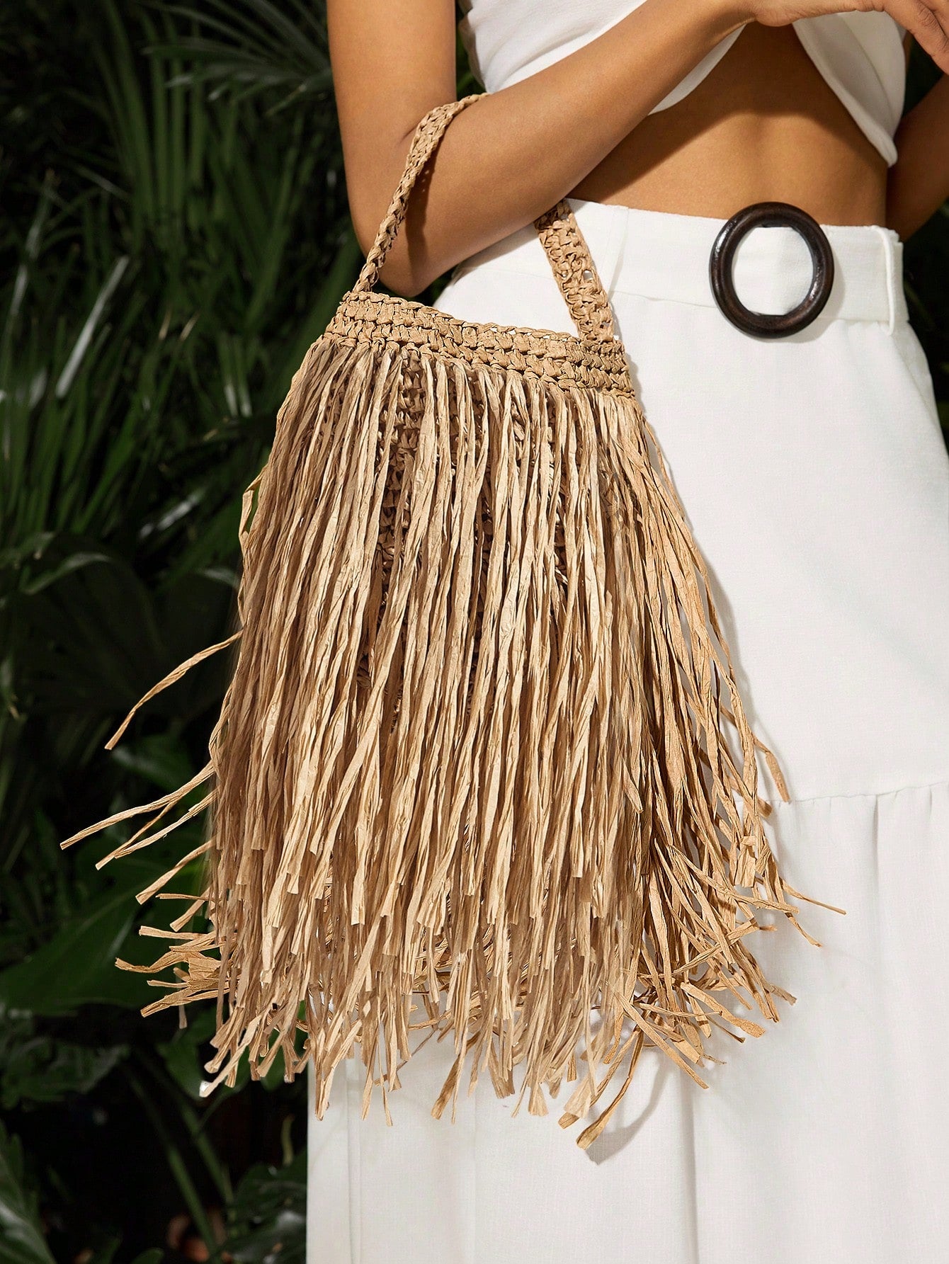  Bolsas de Alça Superior para Simples, Elegante, Versátil, Palha