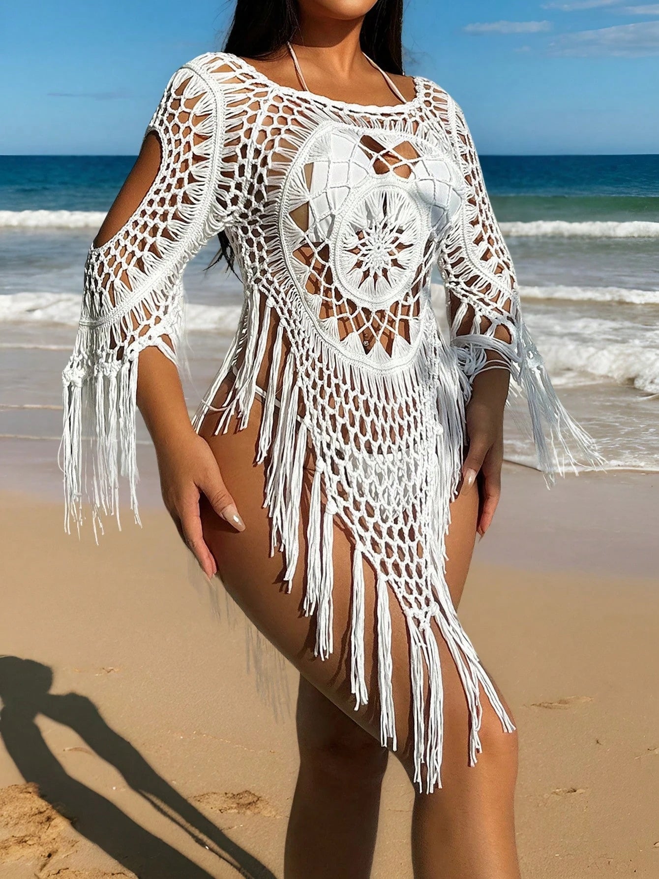 Saida de praia de crochê Yasmi