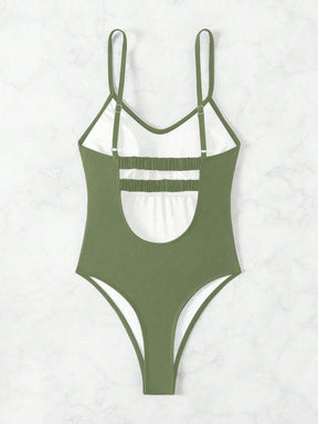  Maiô Feminino Mariana Monobloco Recortado nas Costas, Verão