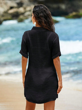 Saída de Praia Remara Casual, Blusão de Praia com Alça e Decote em V