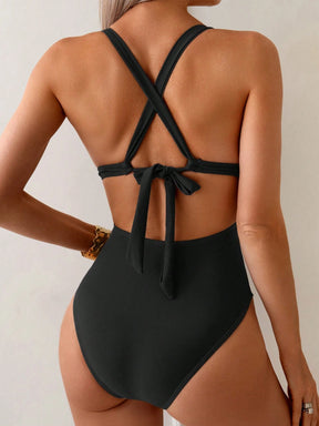  Maiô Feminino Design de Decote em V 