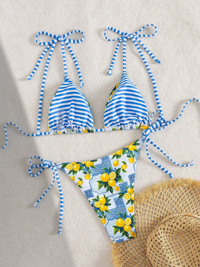  Conjunto Biquinis Feminino Vitória com Estampa 