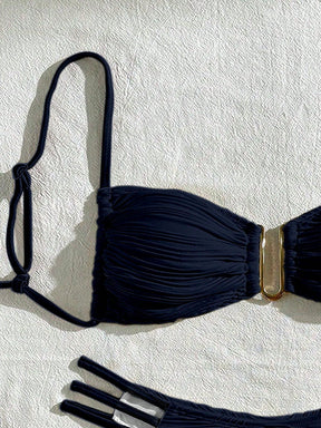  Conjunto de Maiô Bikini Nicole Sensual com Franzidos de 