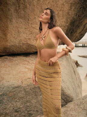 Saída de praia de crochê Gelie