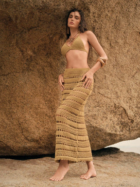 Saída de praia de crochê Gelie