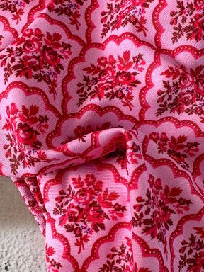  Conjunto de Maiô Bikini com Decote Halter, Estampa Floral 