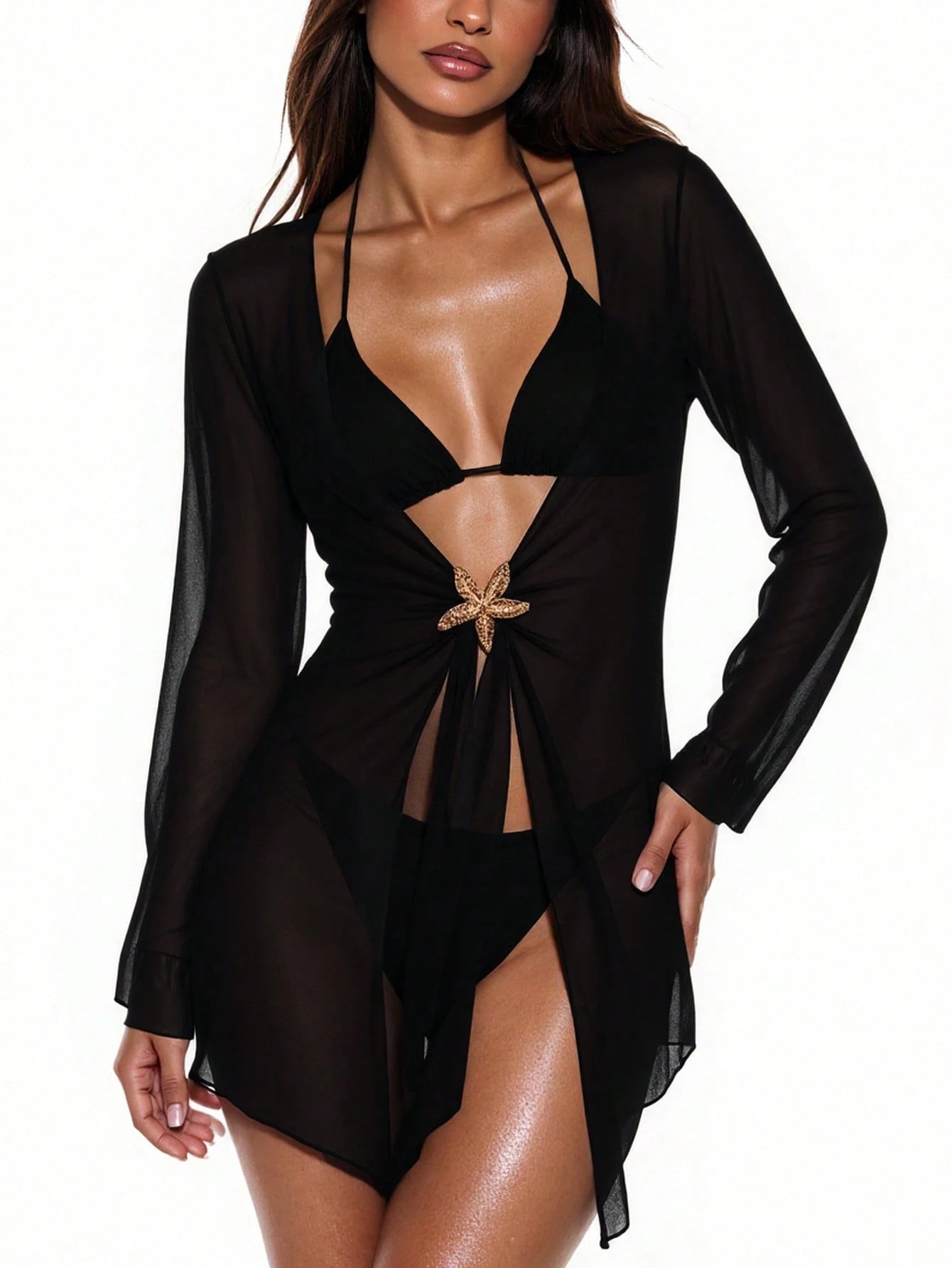 Saída de Praia Basics Kimono de Proteção Solar