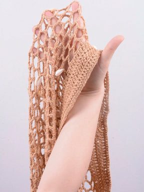 Saia Capa com Cordão de Tricô Aberto