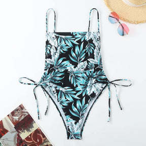 CHICHIC Plantas Tropicais Paisley Impressão Maiô de Uma Peça Mulheres Controle de Barriga Sexy Beachwear Vintage Maiô Swimwear 2025