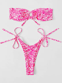 ZTVitality zebra bikini impressão sexy biquínis 2023 nova chegada acolchoado sutiã bandagem cintura baixa maiô feminino banho biquini