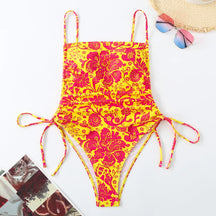 CHICHIC Plantas Tropicais Paisley Impressão Maiô de Uma Peça Mulheres Controle de Barriga Sexy Beachwear Vintage Maiô Swimwear 2025