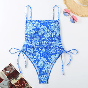 CHICHIC Plantas Tropicais Paisley Impressão Maiô de Uma Peça Mulheres Controle de Barriga Sexy Beachwear Vintage Maiô Swimwear 2025