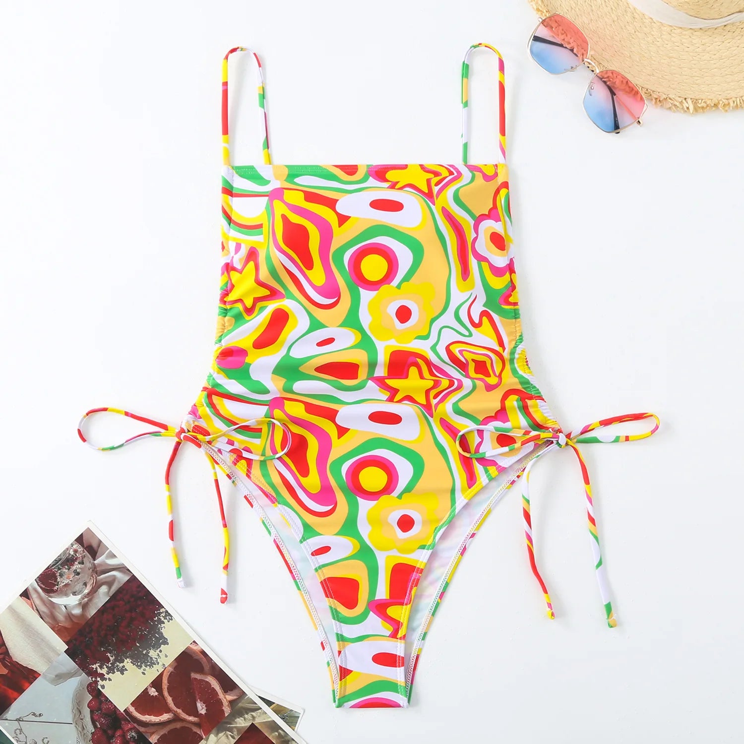 CHICHIC Plantas Tropicais Paisley Impressão Maiô de Uma Peça Mulheres Controle de Barriga Sexy Beachwear Vintage Maiô Swimwear 2025