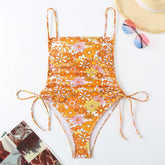 CHICHIC Plantas Tropicais Paisley Impressão Maiô de Uma Peça Mulheres Controle de Barriga Sexy Beachwear Vintage Maiô Swimwear 2025