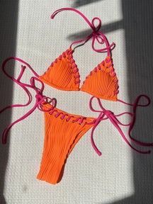 Biquíni halter enrugado para mulheres, roupa de banho feminina, maiô, conjunto de biquíni de duas peças, maiô brasileiro, roupa de praia, 2021