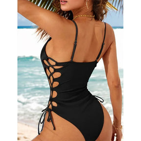 Sexy maiô de uma peça feminina oco para fora roupa de banho feminina 2024 novo micro monokini bikini beachwear verão maiô branco