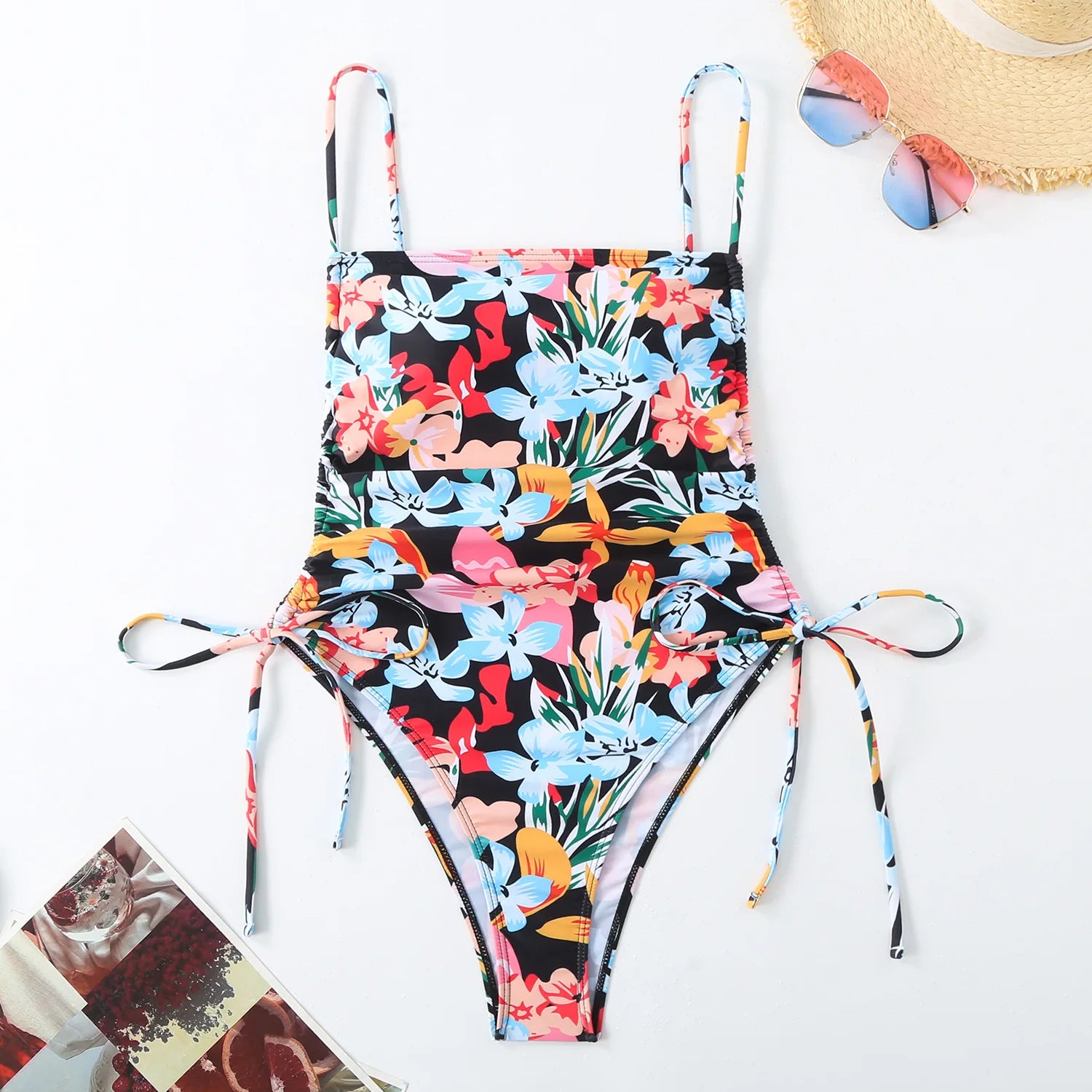 CHICHIC Plantas Tropicais Paisley Impressão Maiô de Uma Peça Mulheres Controle de Barriga Sexy Beachwear Vintage Maiô Swimwear 2025